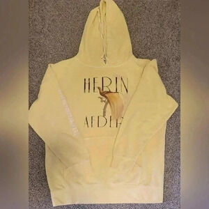 INDENDENT UNISEX MIDWEIGHT PIGMENT DYED HOODED PULLOVER, Yellow, Herin Afder, LG